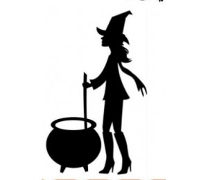 Stickdatei Happy Halloween Hexe 1